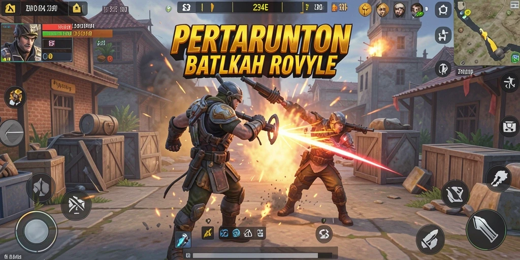 Screenshot menunjukkan aksi bertempur seru dalam 234E.