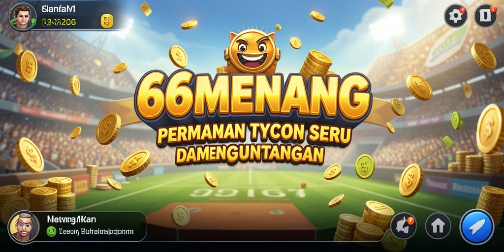Tampilan gameplay menarik 66MENANG dengan elemen strategi Tycoon.
