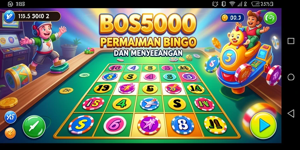 Menampilkan gameplay seru dalam permainan Bingo di BOS5000.