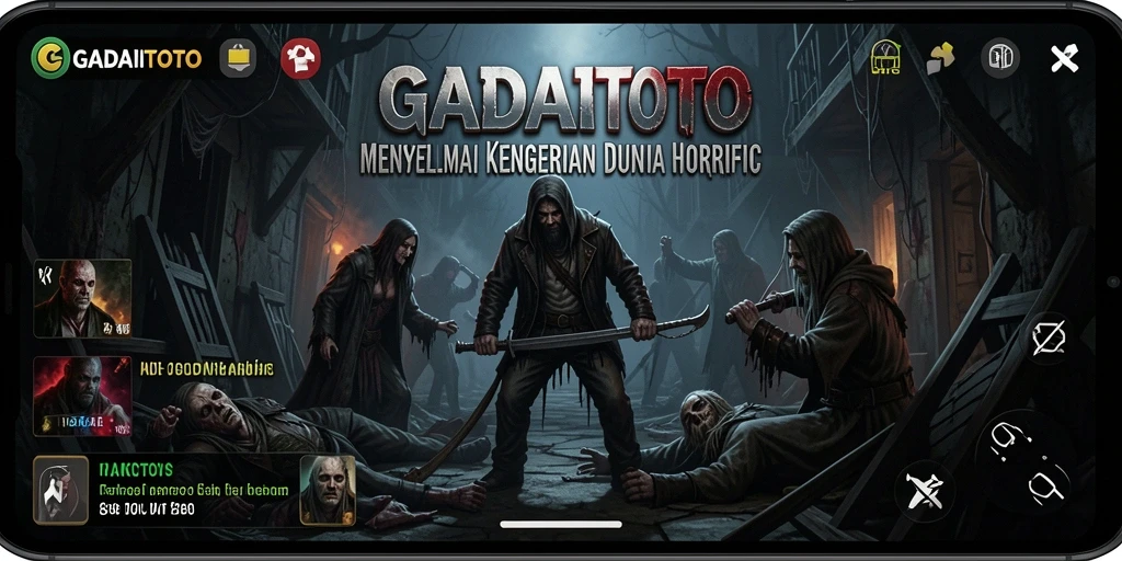 Gameplay menyeramkan GADAITOTO dengan suasana mencekam dan makhluk horor.