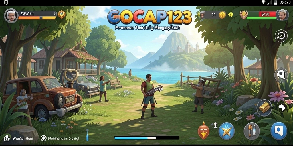 Tangkapan layar GOCAP123 menunjukkan grafik ceria dan gameplay yang menyenangkan.