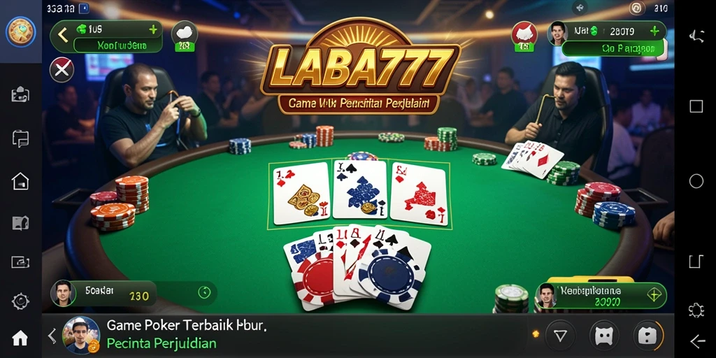 Tampilan gameplay LABA777 yang seru dan menarik di meja Poker.