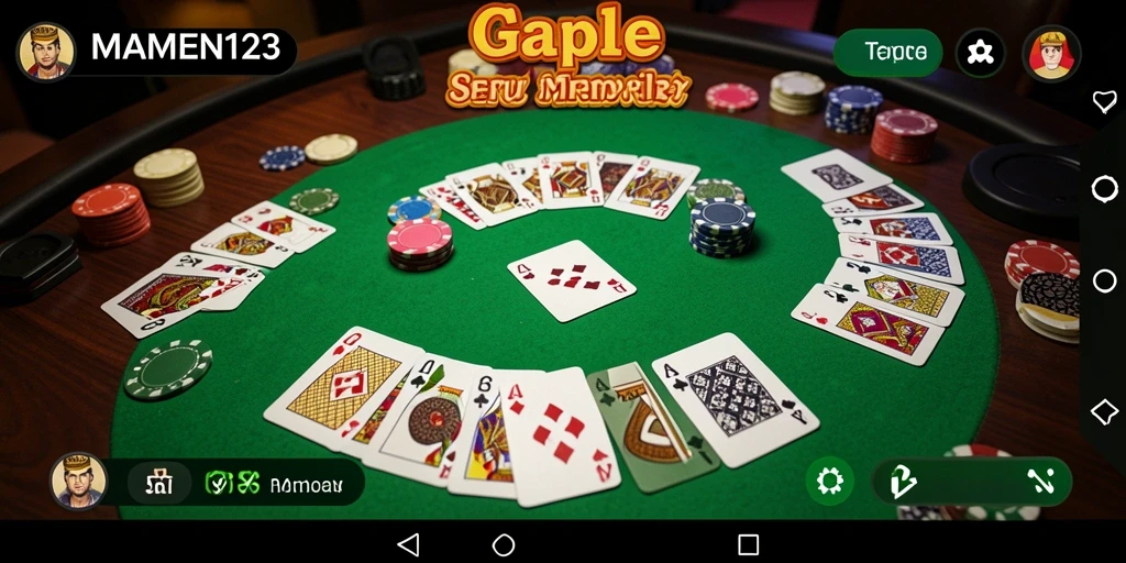 Gameplay seru Gaple di MAMEN123 dengan fitur menarik.