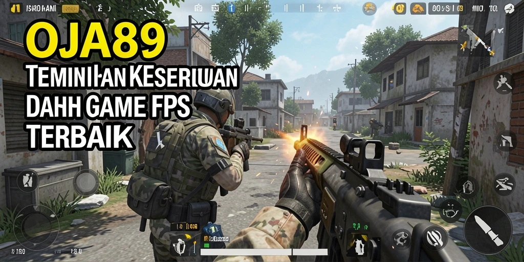 Screenshot gameplay OJA89 menampilkan pertarungan seru dalam mode FPS.