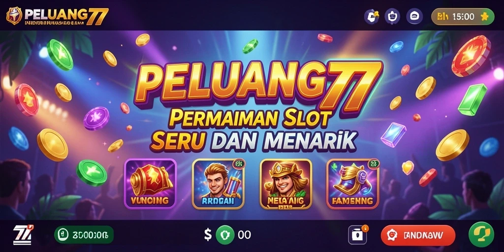 Gambaran gameplay seru dalam PELUANG77, dengan beragam slot yang menarik.
