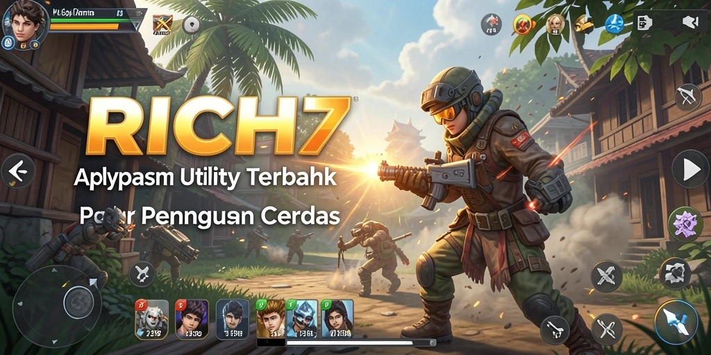 Tampilan antarmuka utama RICH7 dengan berbagai fitur Utility.