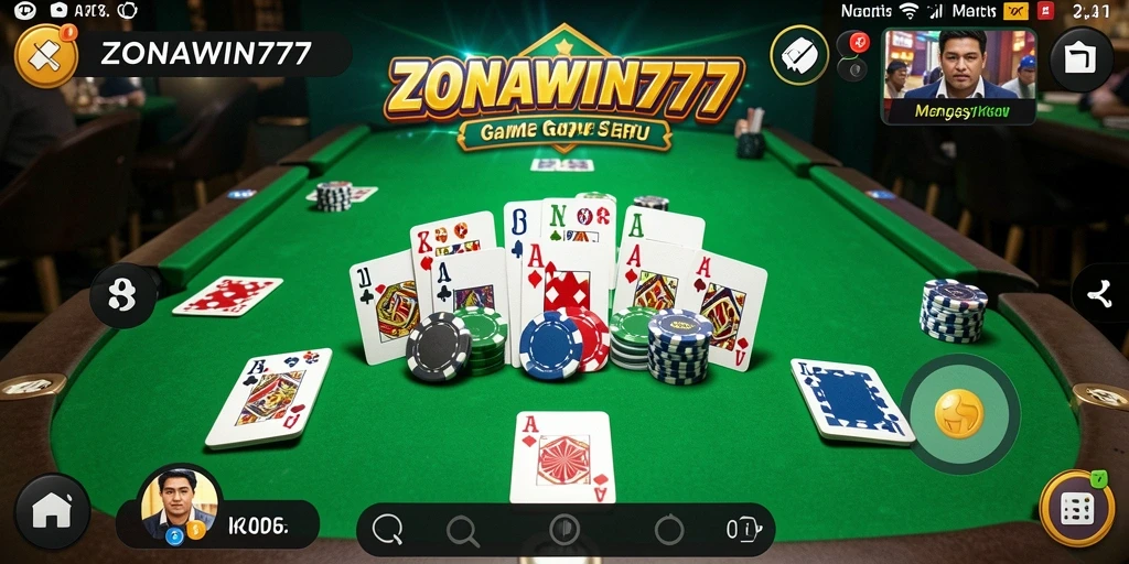 Gameplay seru di ZONAWIN777 dengan pemain berkompetisi dalam Gaple.